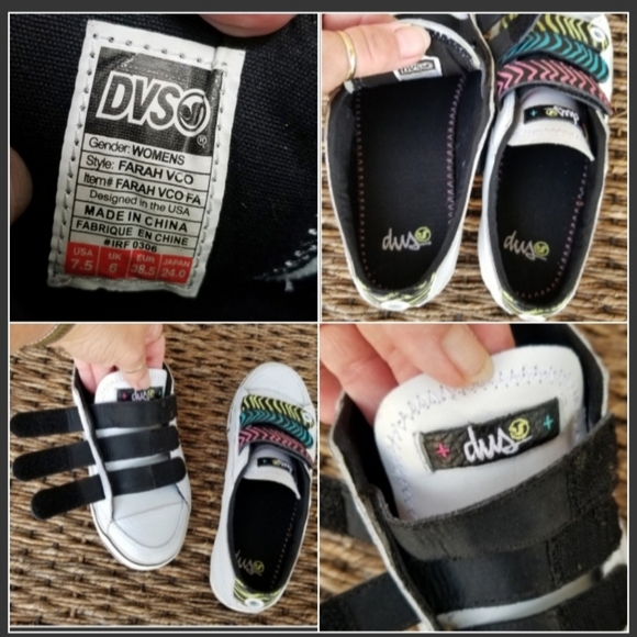 DVS Farah WHITE BMX DC Skate Shoes (Womens 7.5) Retro 80's 90's SNEAKERS - Picture 9 of 10